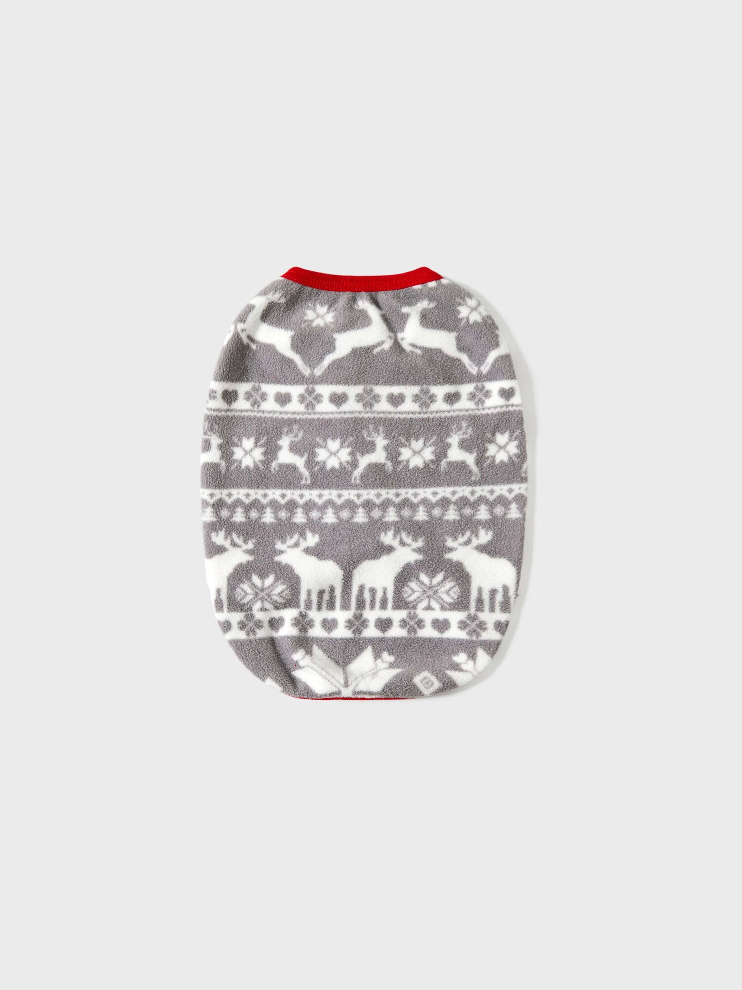 Christmas Family Matching Letters Embroidered Long-sleeve Hooded Fleece Pajamas Sets with Christmas Socks White