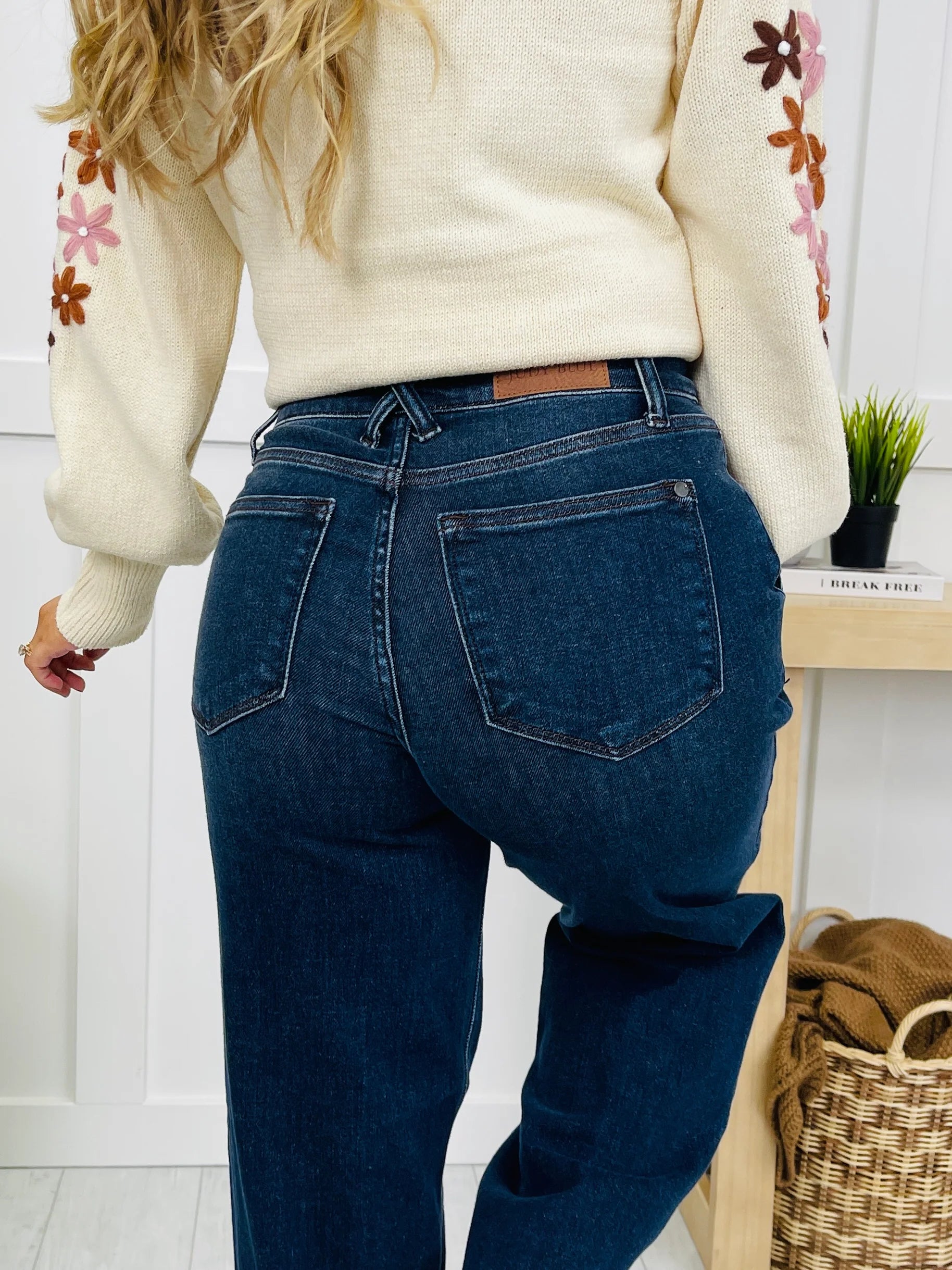 Judy Blue Double Time Wide Leg Jeans