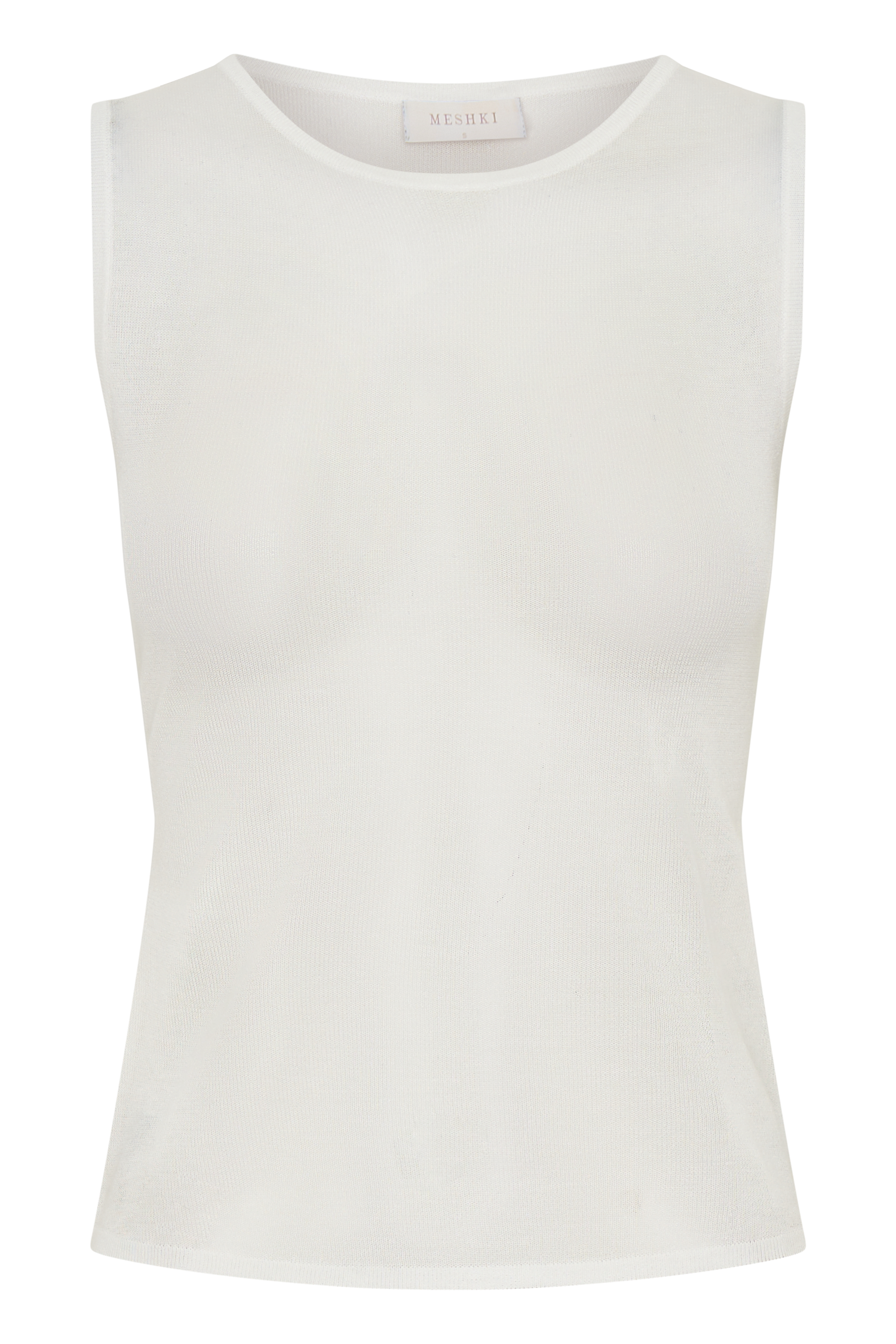 Ivory Sheer Knit Tank Top