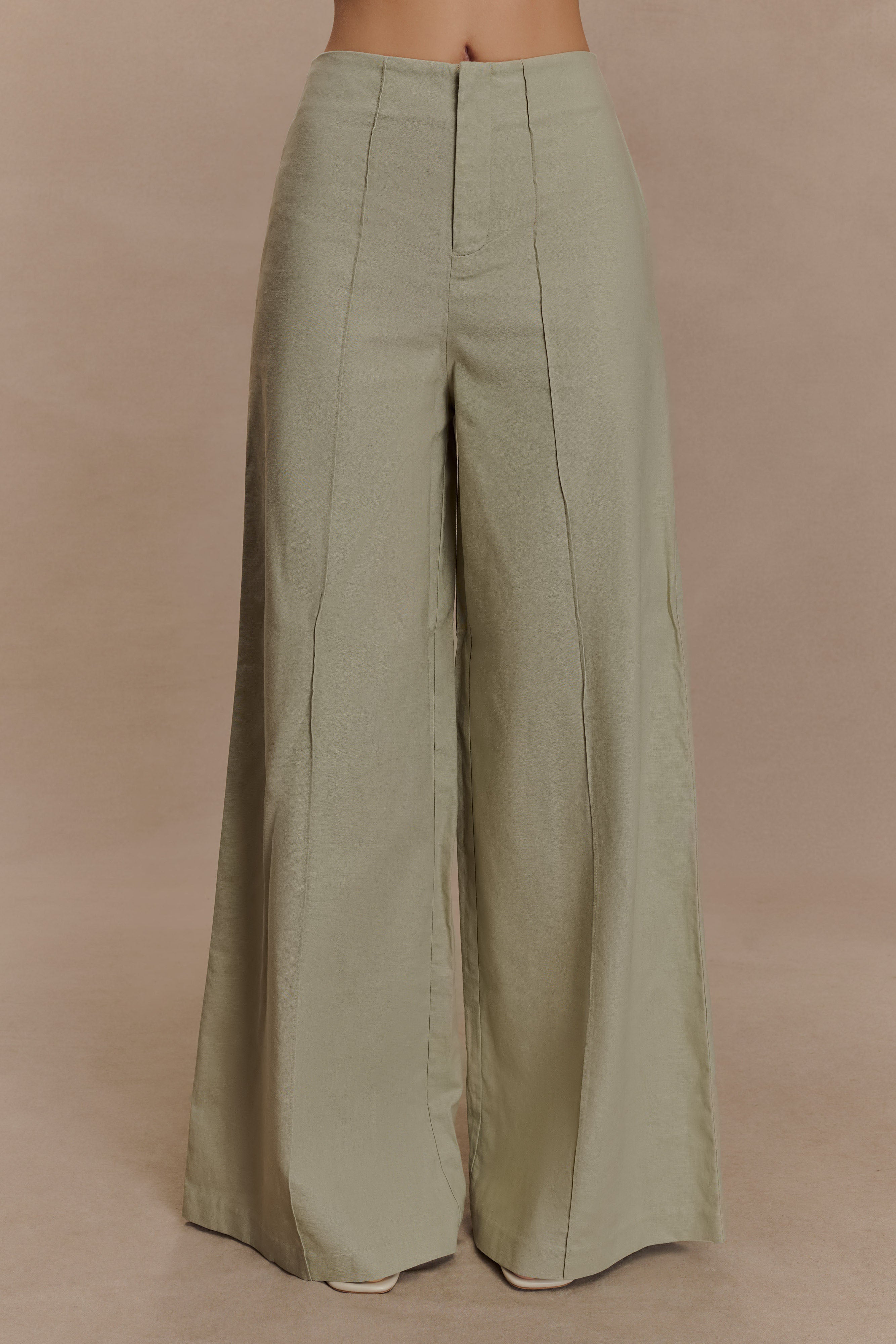 Basil Linen Straight Leg Pant