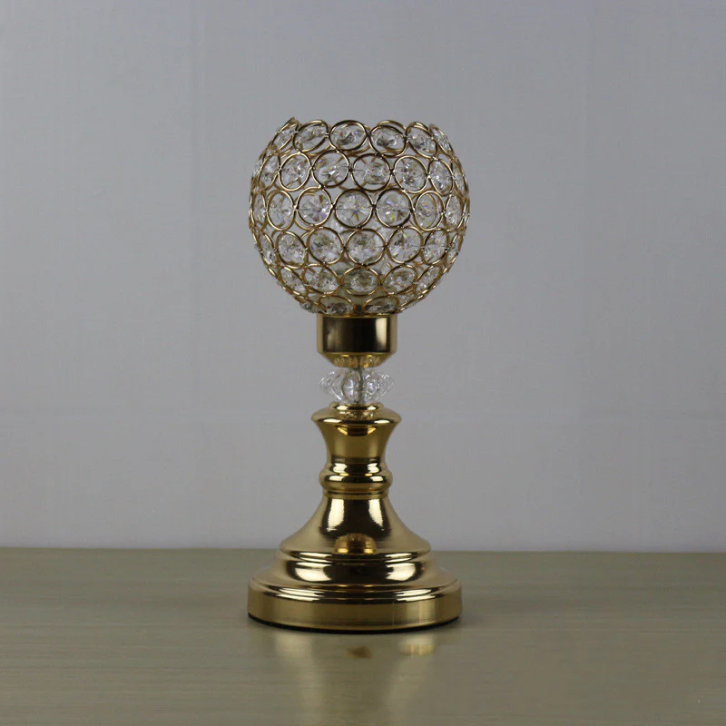 Crystal Cup Candlestick Table Lamp