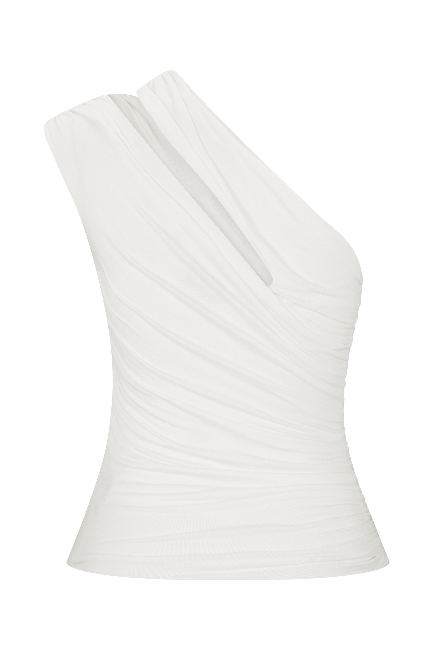 White One Shoulder Modal Top