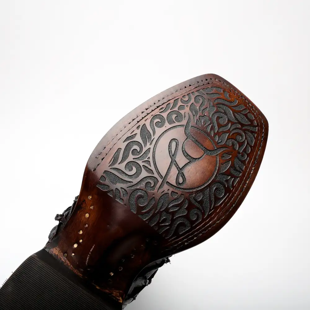 AUTHENTIC Brown Pirarucu Boots - Square Toe