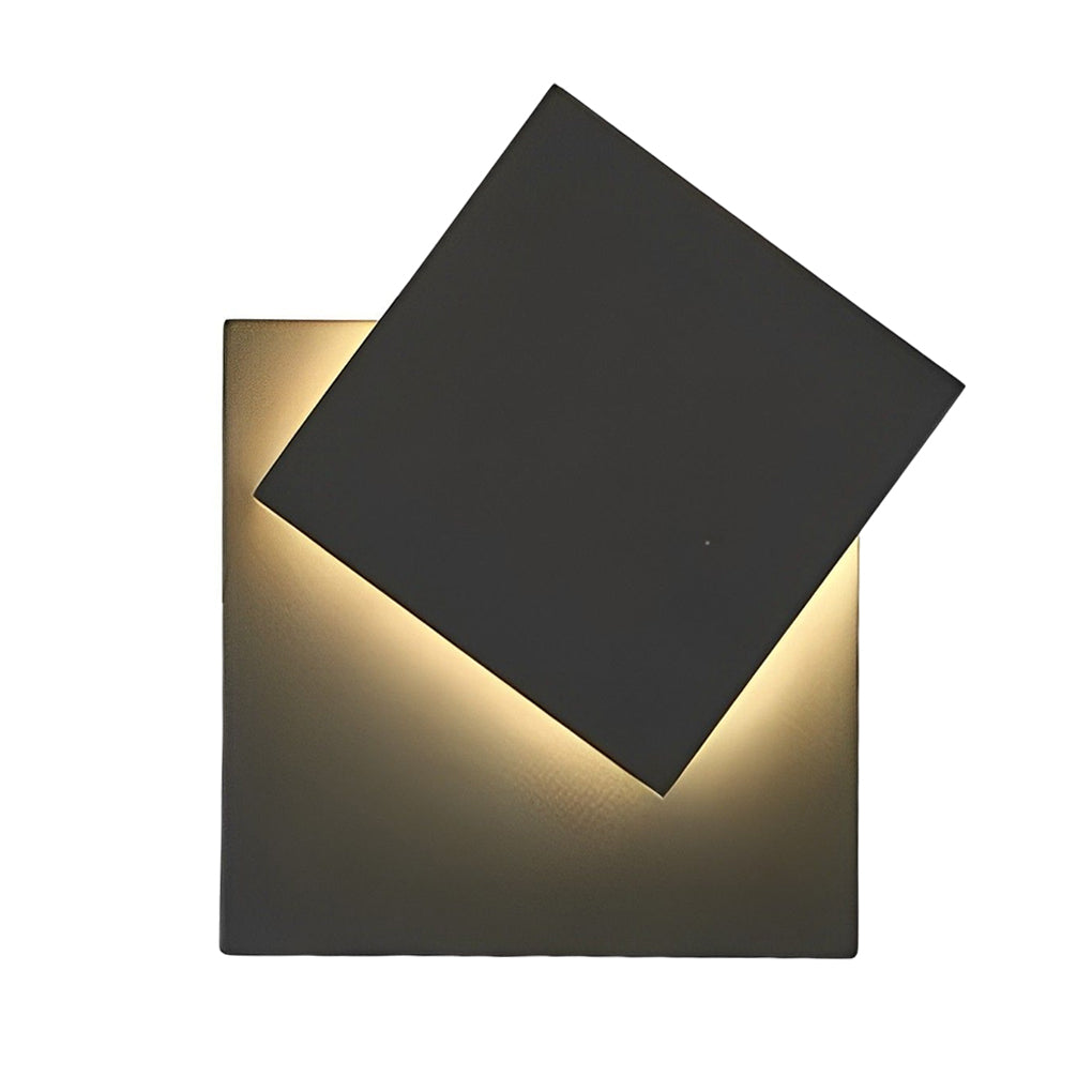 Adjustable Square Waterproof LED Black Modern Outdoor Wall Light Wall Lamp