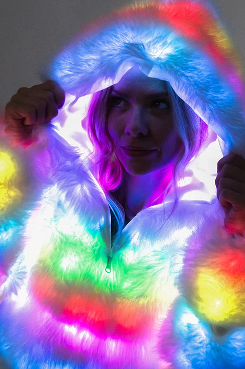 Light Up the Party: Frost White LED Coat