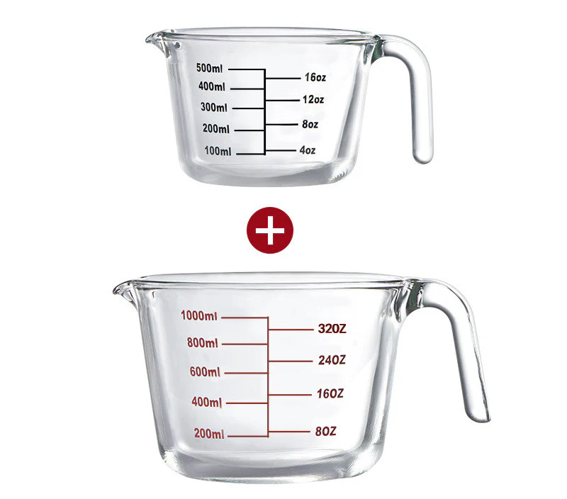 Anchor Hocking 1 Litre Glass Measuring Jug. Measures in Oz Pints & Ml