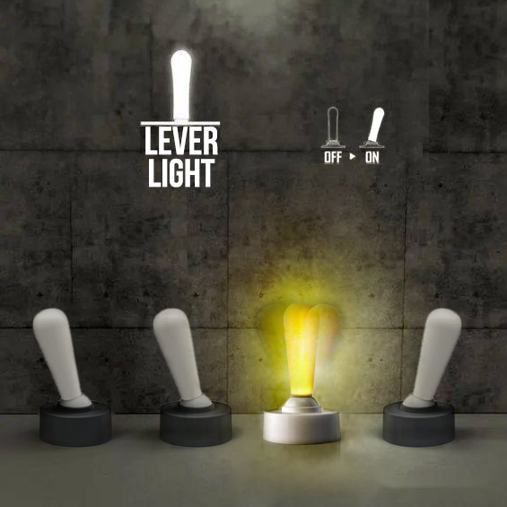 Creative Lever Dimmable Night Light - Minimalist Cordless Silicone Wall Lamp