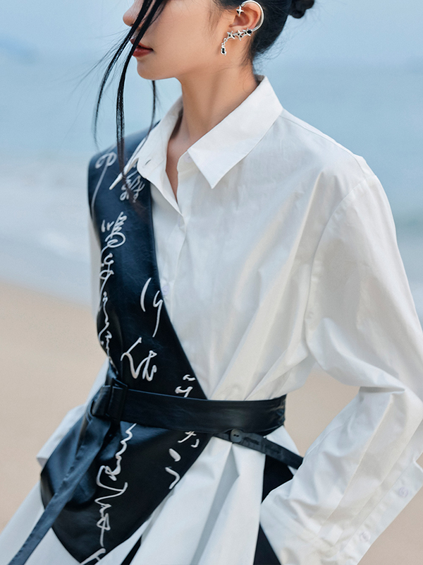 Asymmetric Irregular Clipping Sleeveless Vest Top