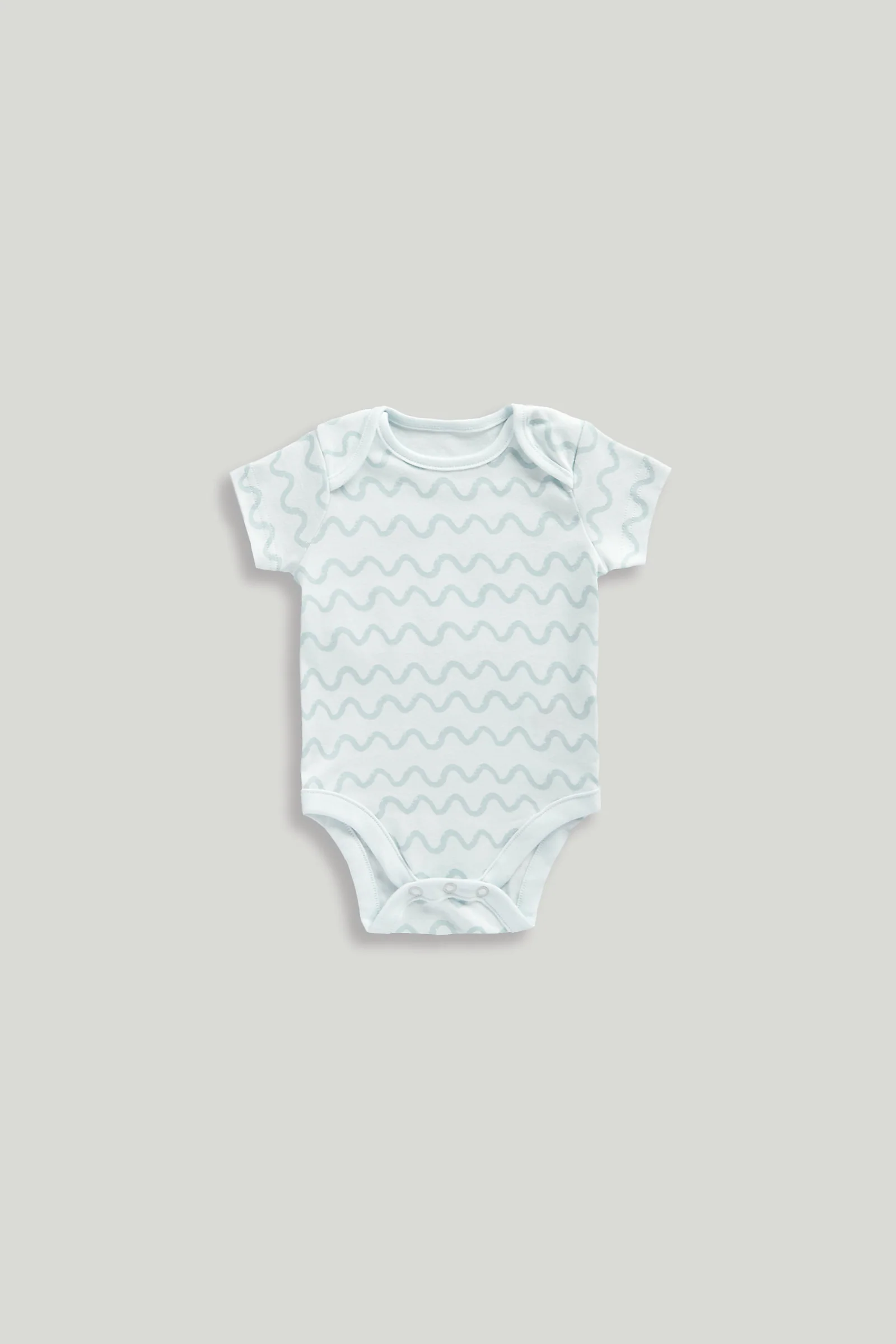 5 Pack Waves Short-Sleeved Bodysuits