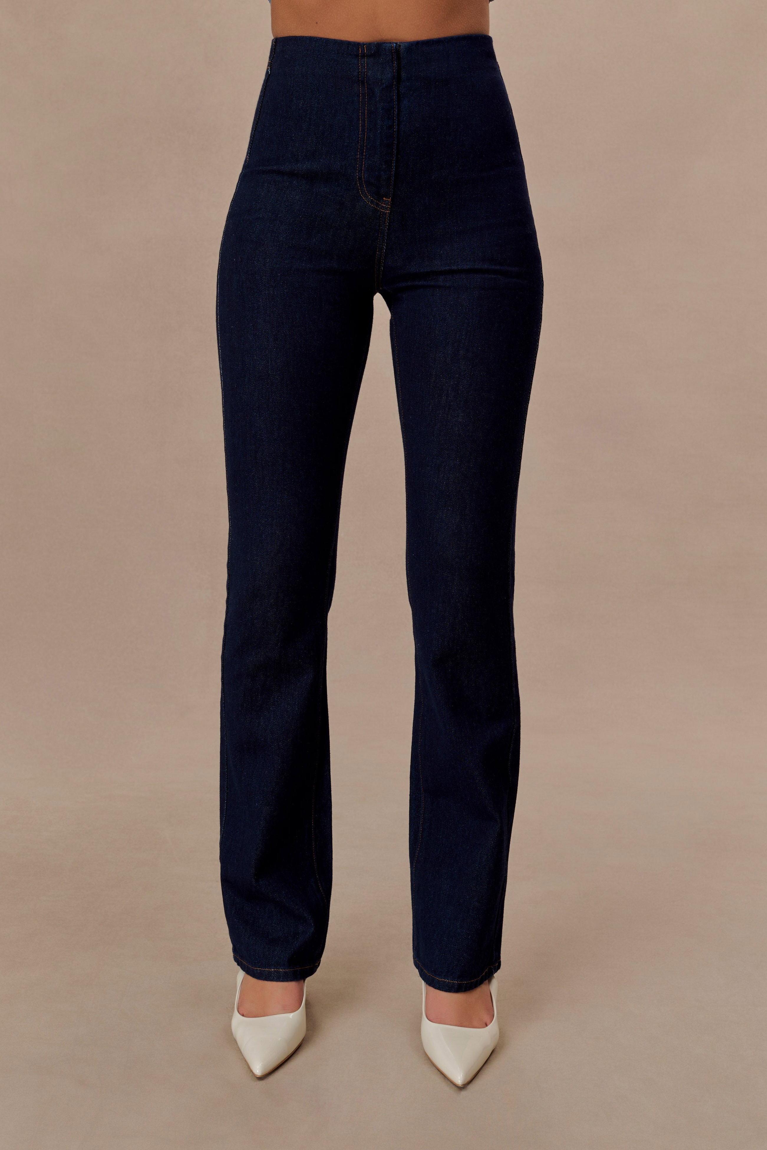 Blue Straight Leg Jeans