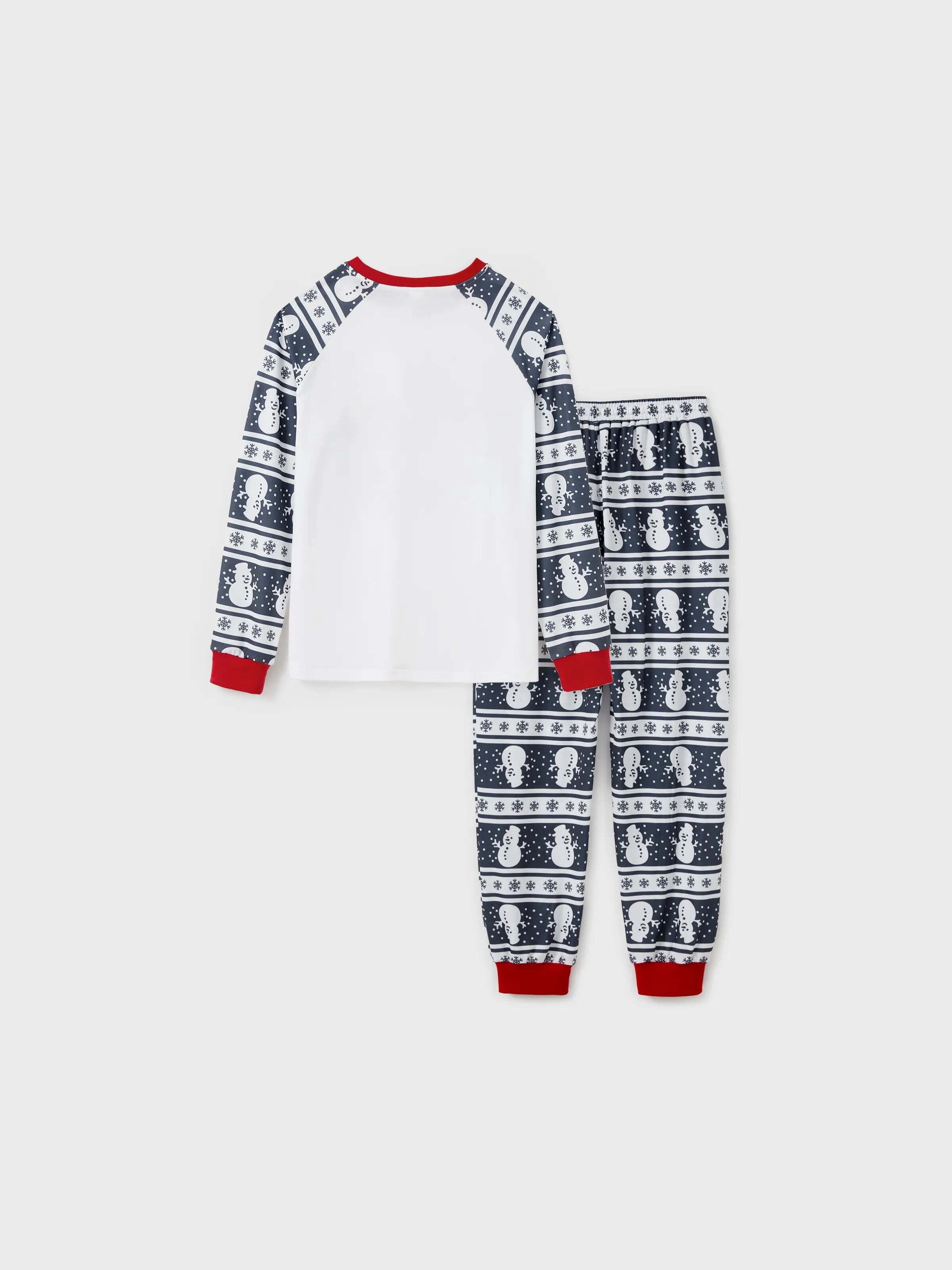 Matching Christmas Pajamas Family Snowman Pattern Long Sleeves PJs Sets Christmas Socks Dark Grey