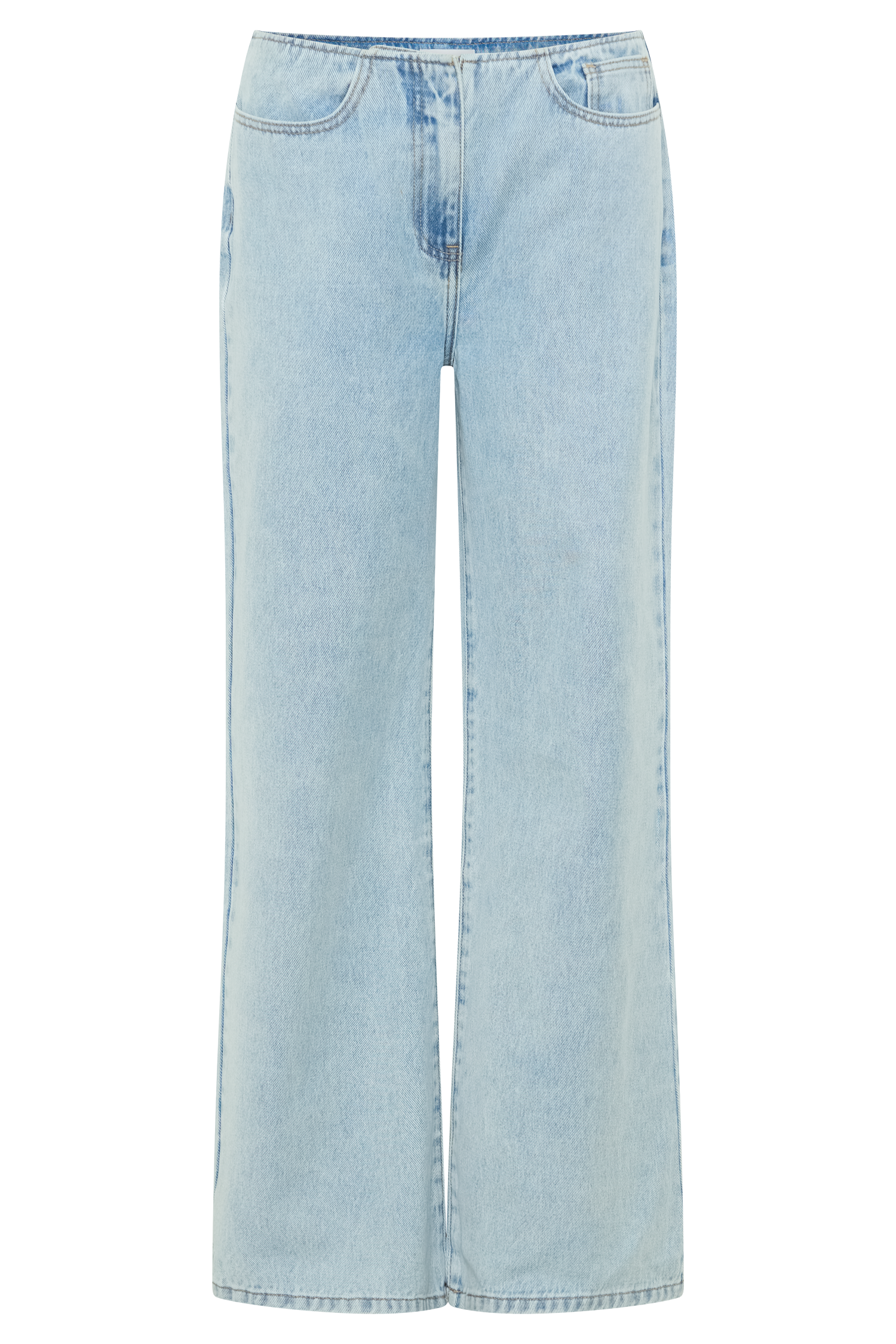 Blue Mid Rise Denim Jeans