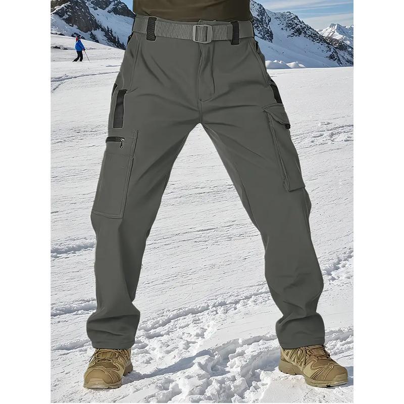 Men’s Tactical Fleece-Lined Joggers — Windproof Outdoor Pants
