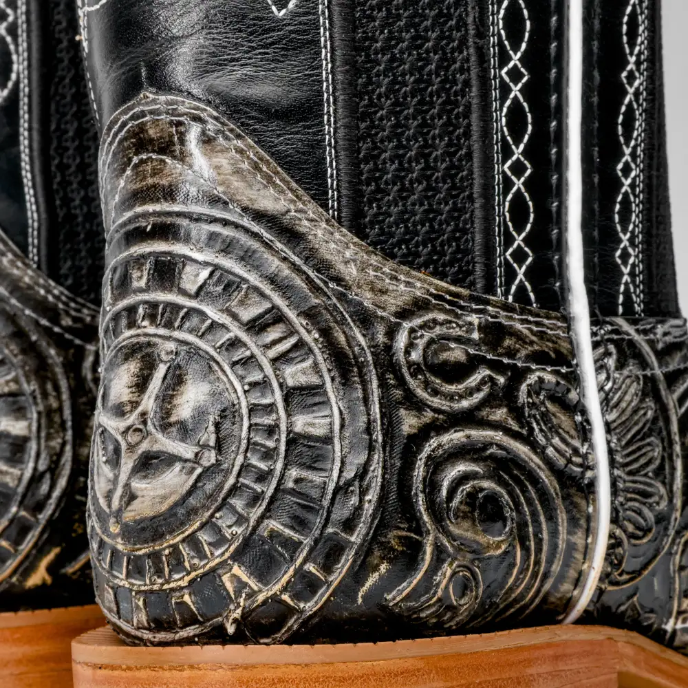 Ace Of Spades White/Black - Square Toe