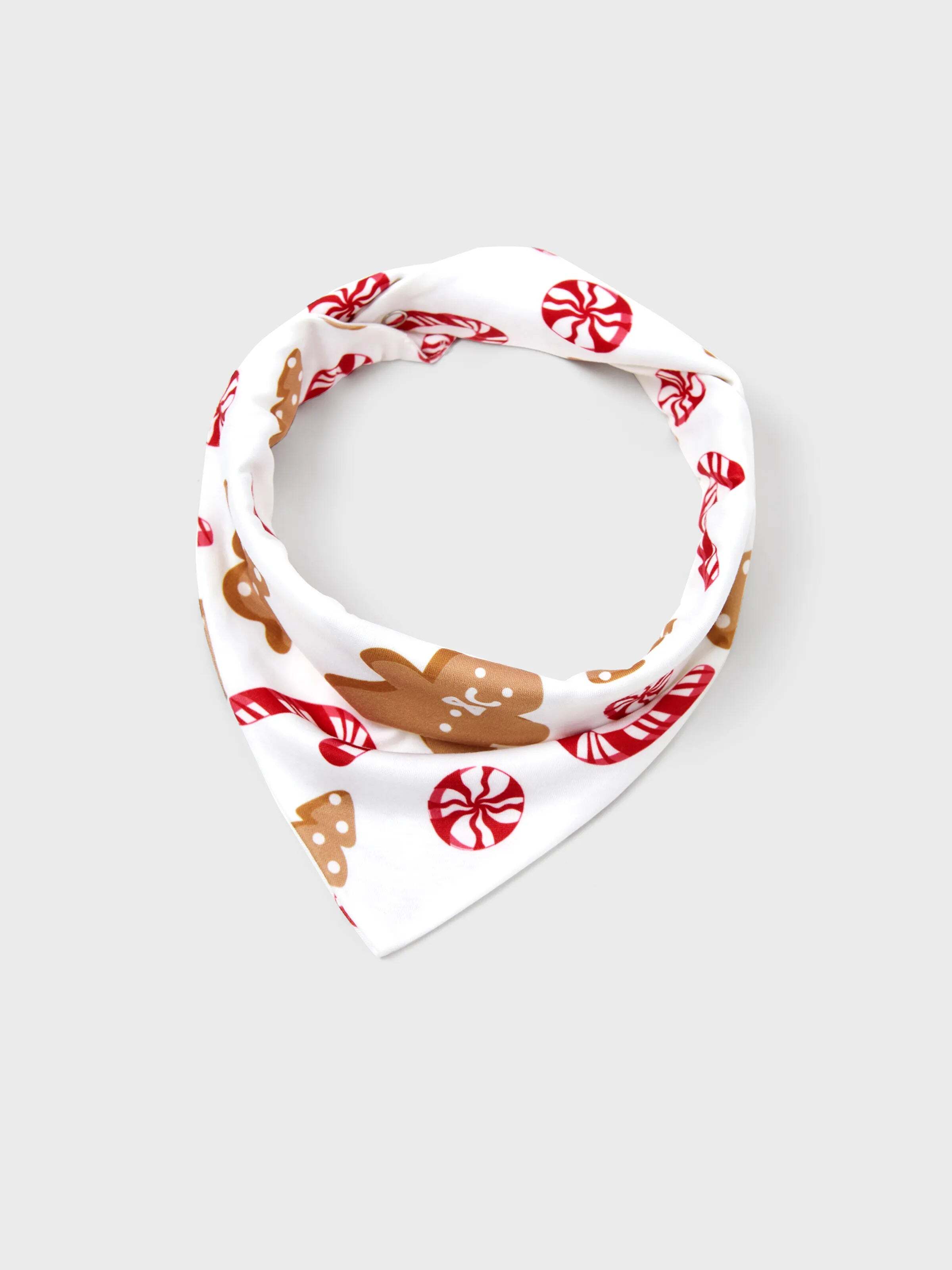 Christmas Matching Family Pajamas Set Gingerbread and Candy Cane Print PJS with Christmas Socks Red