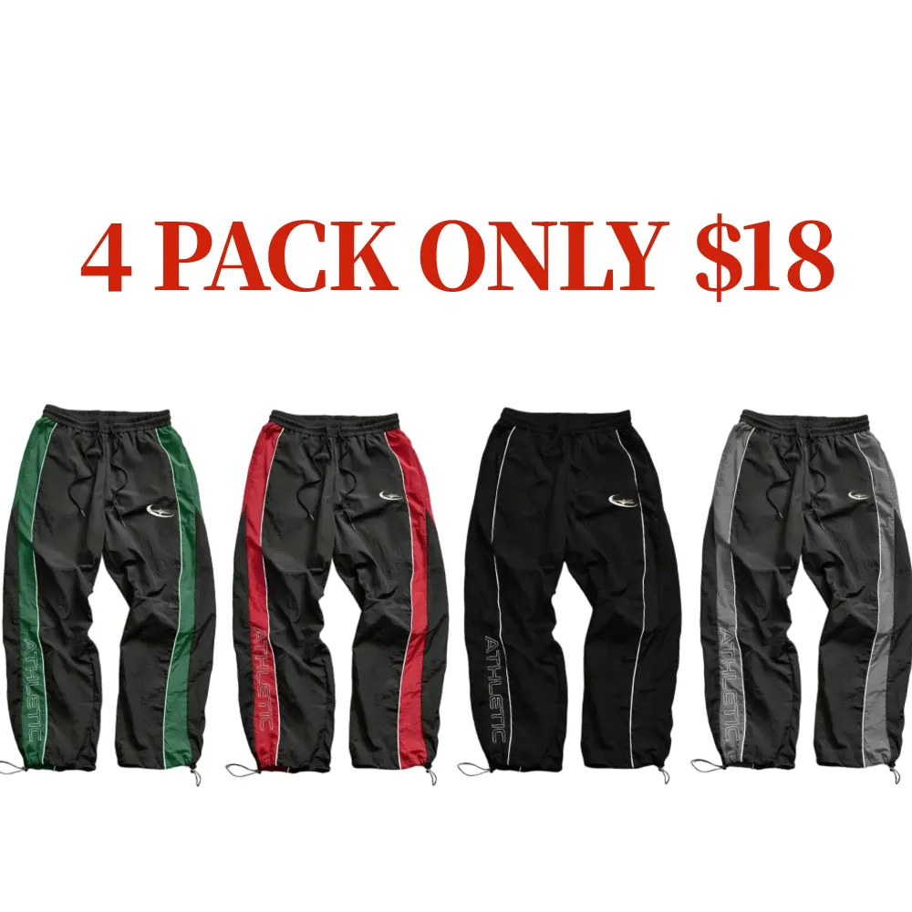 Men's Casual Printed Elastic Cuff Sport Pants