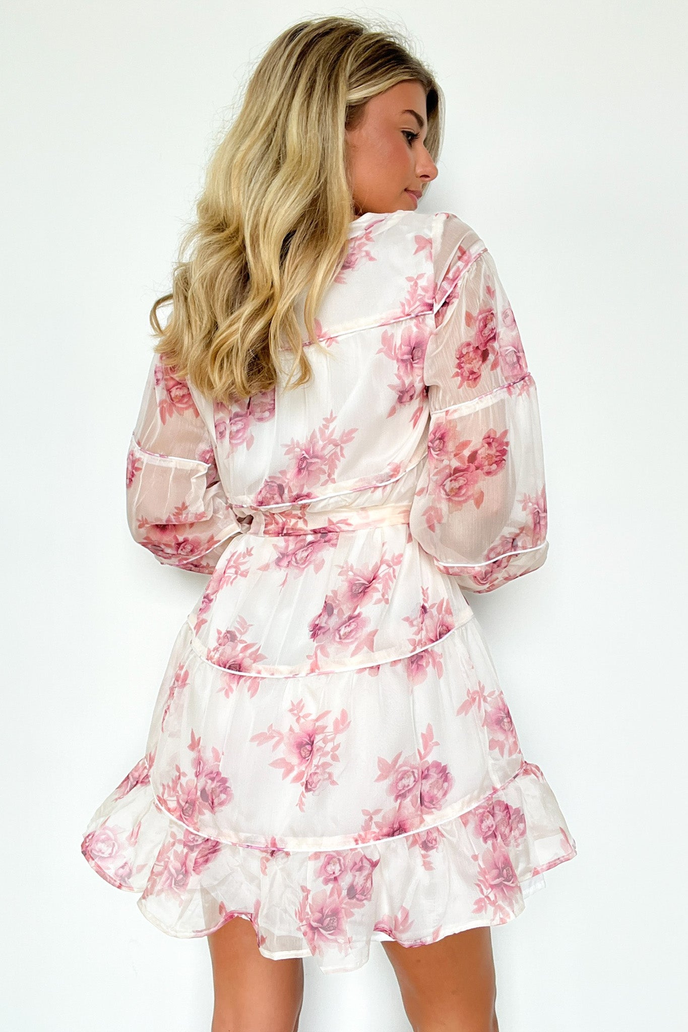 Long Sleeve Floral Button Up Dress