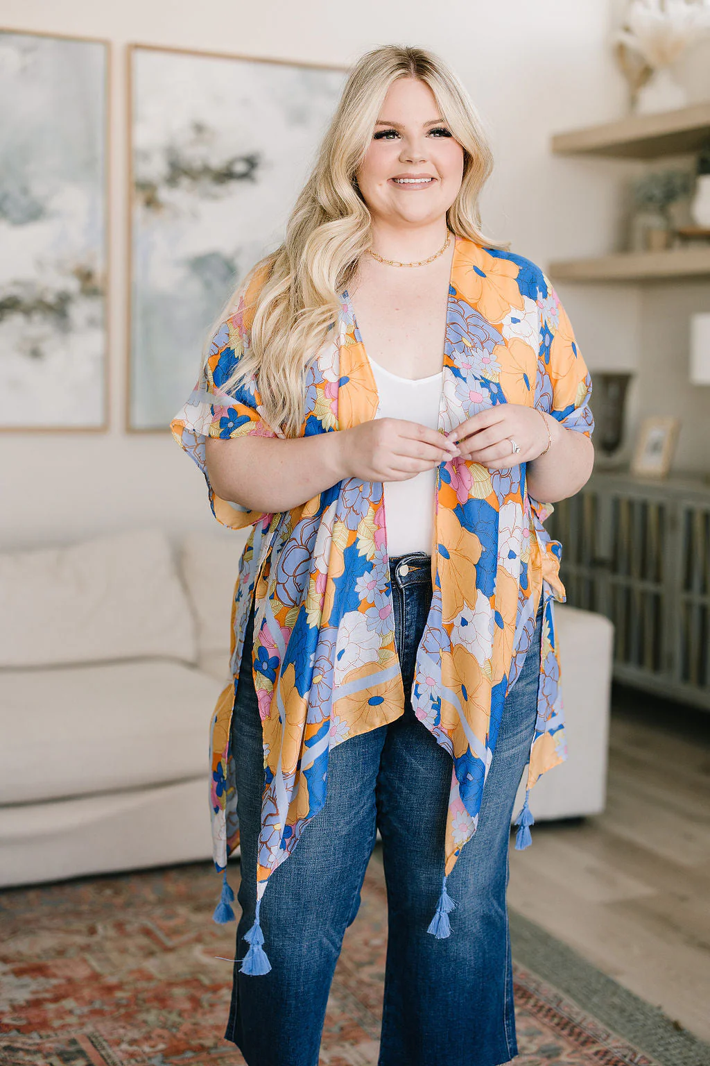 Island Living Floral Kimono