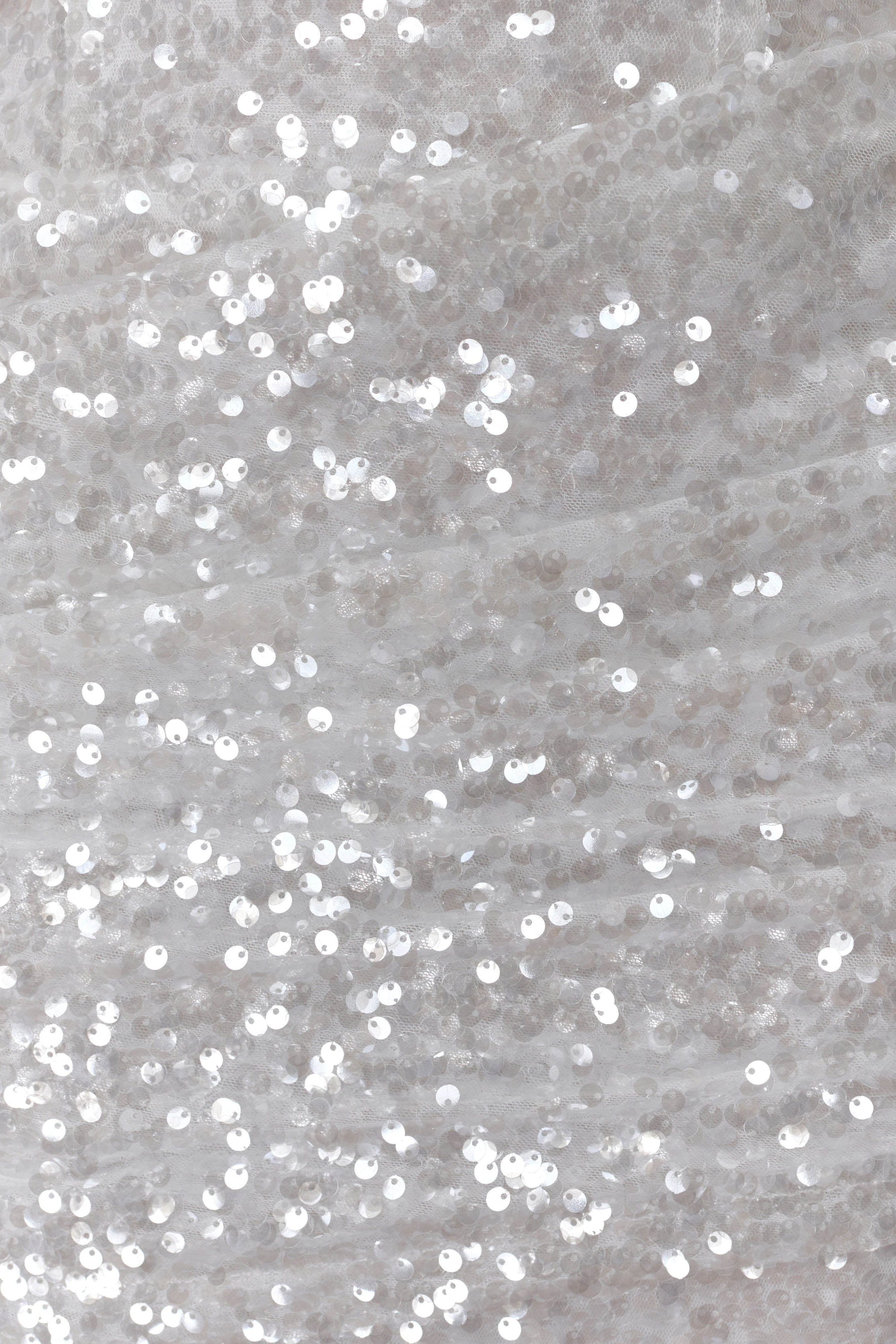 Ivory Strapless Sequin Maxi Dress