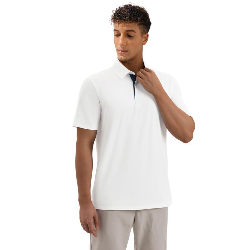 Men’s Performance Polo Shirt – Breathable Stretch Short Sleeve Casual Fit