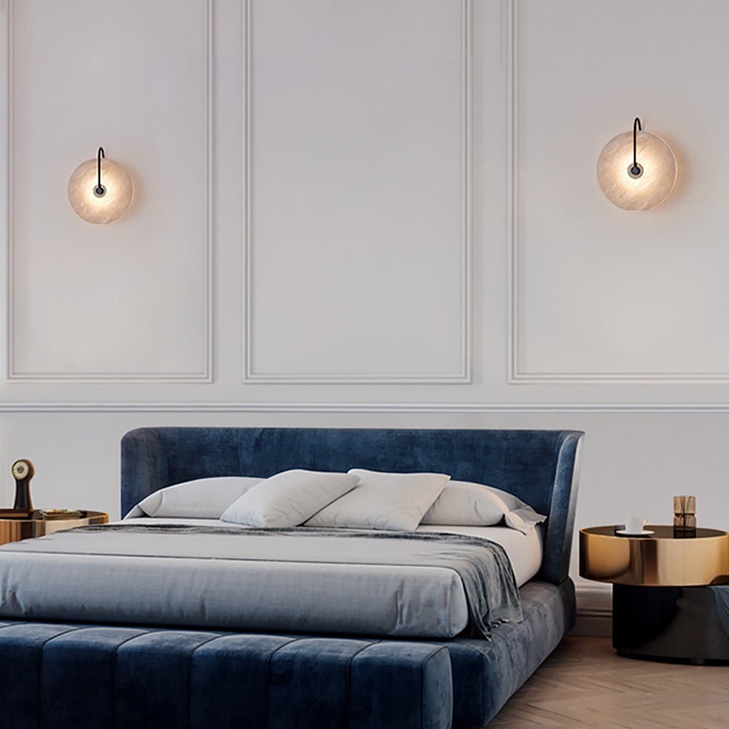 Modern Minimalist Marble Pattern Design Living Room Backdrop Decorative Wall Sconces