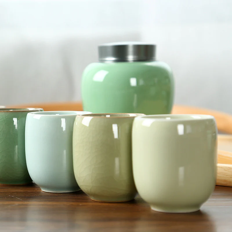 Glazed Ceramic Chinese Tea Cups