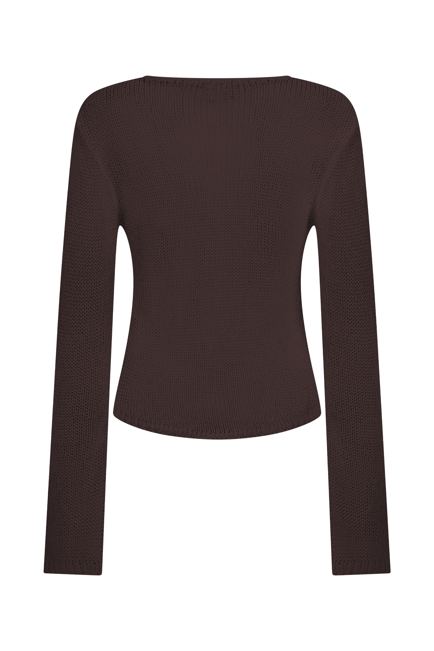 Chocolate Long Sleeve Knit Top