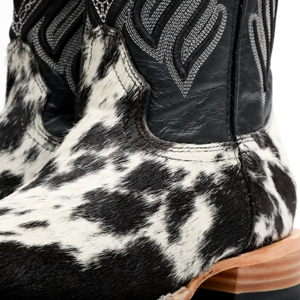 Genuine Cowhide Boots - Square Toe