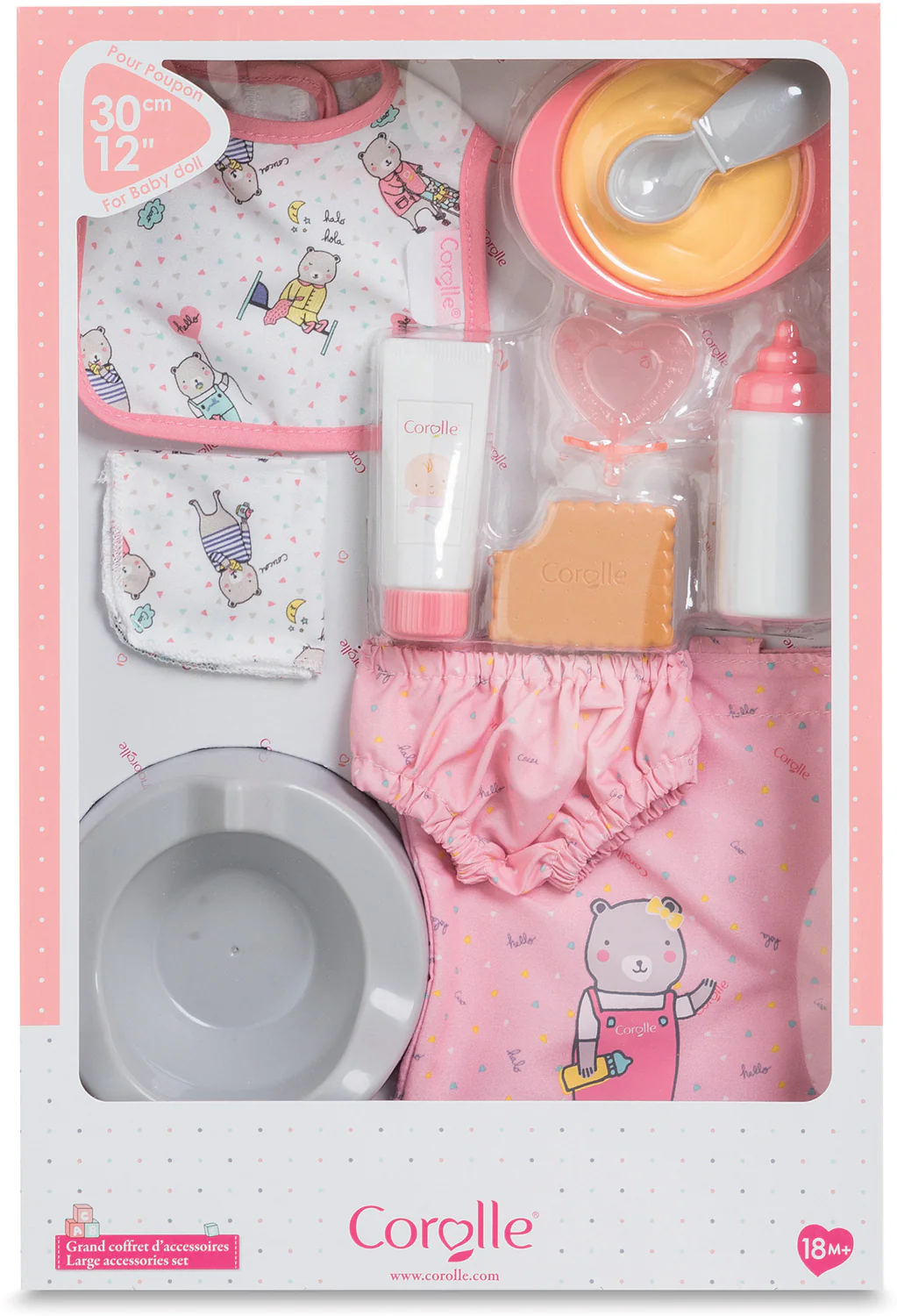 Large Pink Doll Accessories Set
