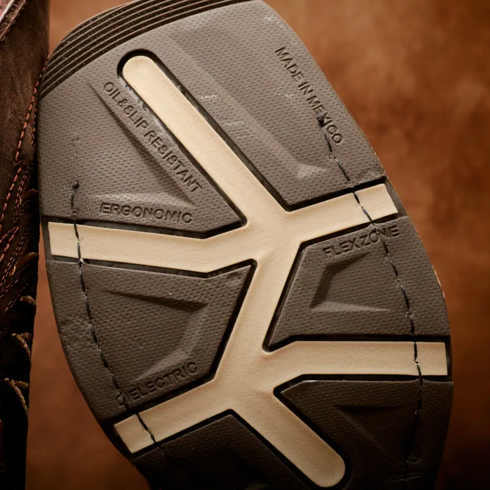 Cognac Caiman Hornback Leather Boots With 3D Lightweight Sole - Composite Toe