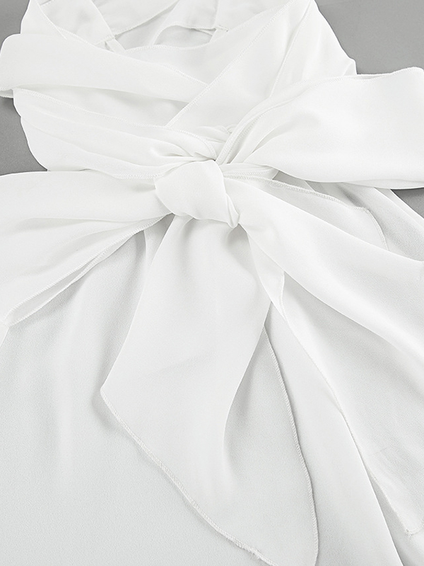 Solid Color Tied Waist Loose Sleeveless Halter-Neck Vest Top