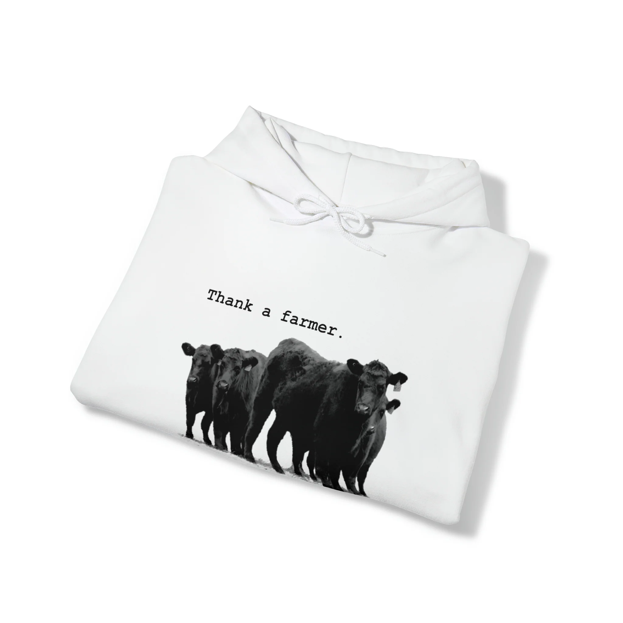 Thank a Farmer Cattle Unisex Heavy Blend? Hooded Sweatshirt