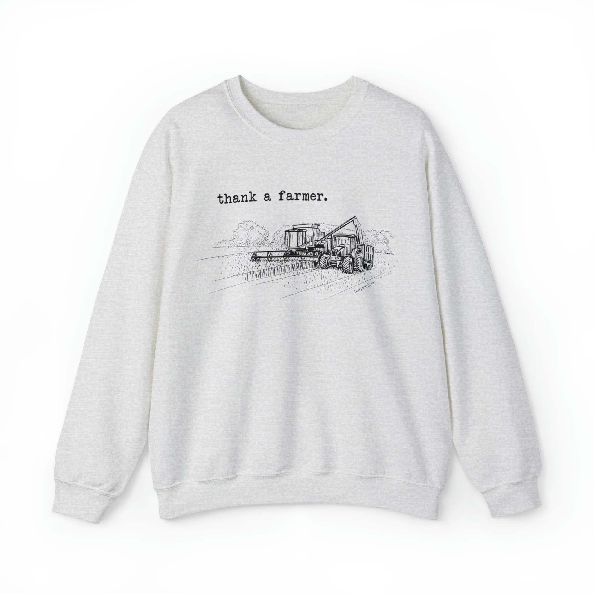 Thank a Farmer Combine Unisex Heavy Blend? Crewneck Sweatshirt