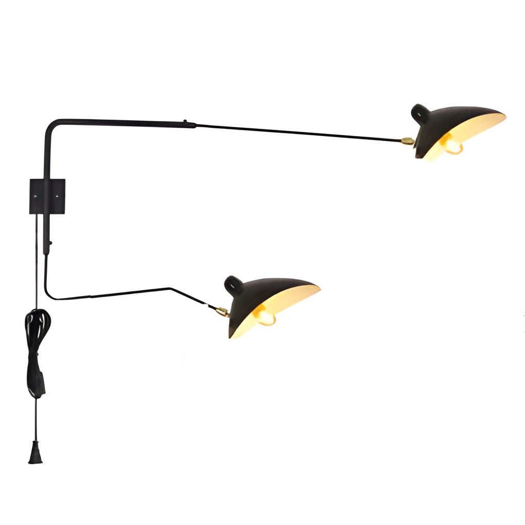 Creative Adjustable Iron Industrial Swing Arm Wall Lamp Wall Sconce Lighting