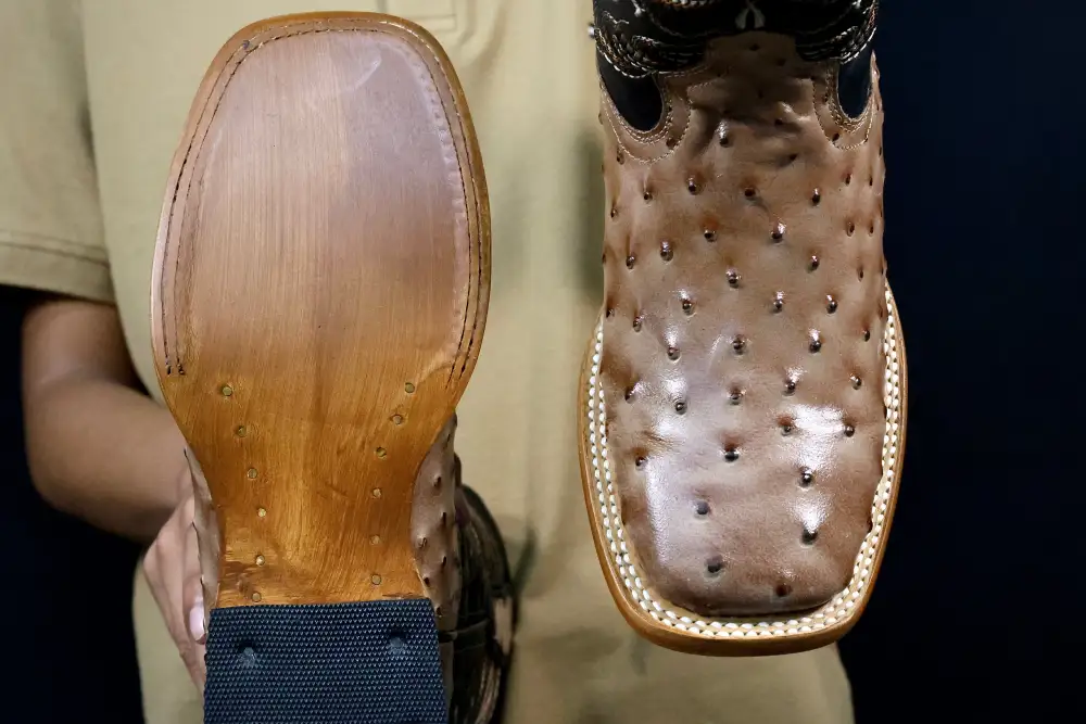 Men’s Orix Ostrich Leather Boots With Black Shaft