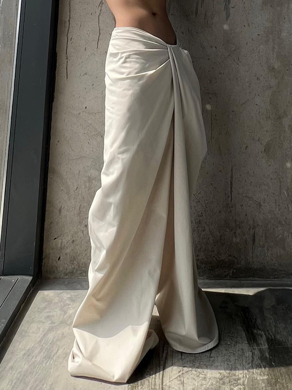 Irregular Twist Waist Casual Pants