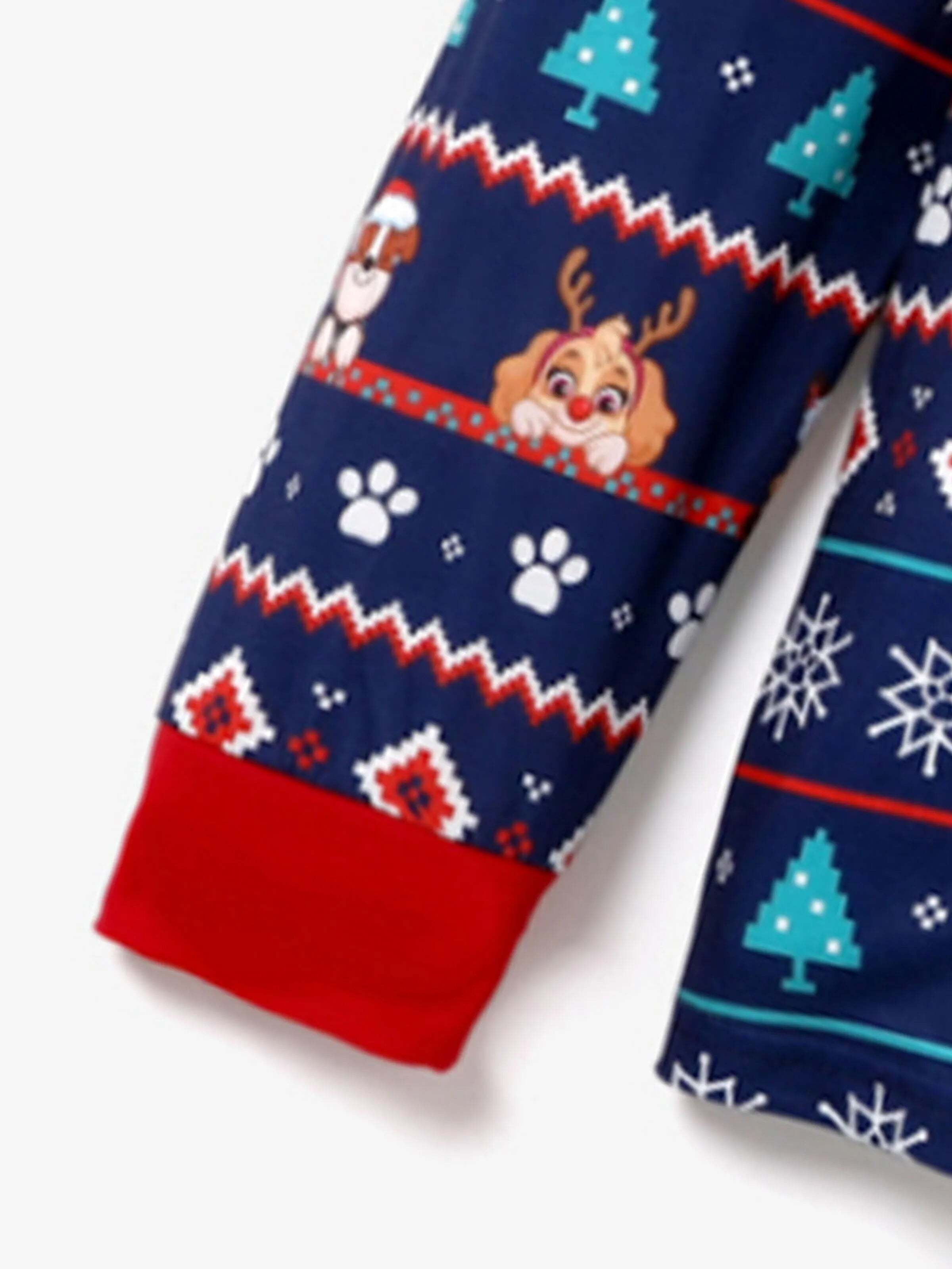 PAW Patrol Christmas Family Matching Allover Print Long-sleeve Pajamas Sets with Christmas Socks