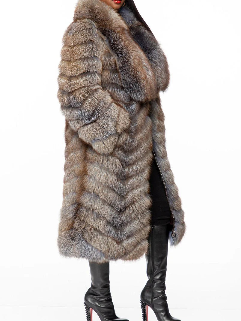 Fashion Faux Fox Fur Coat