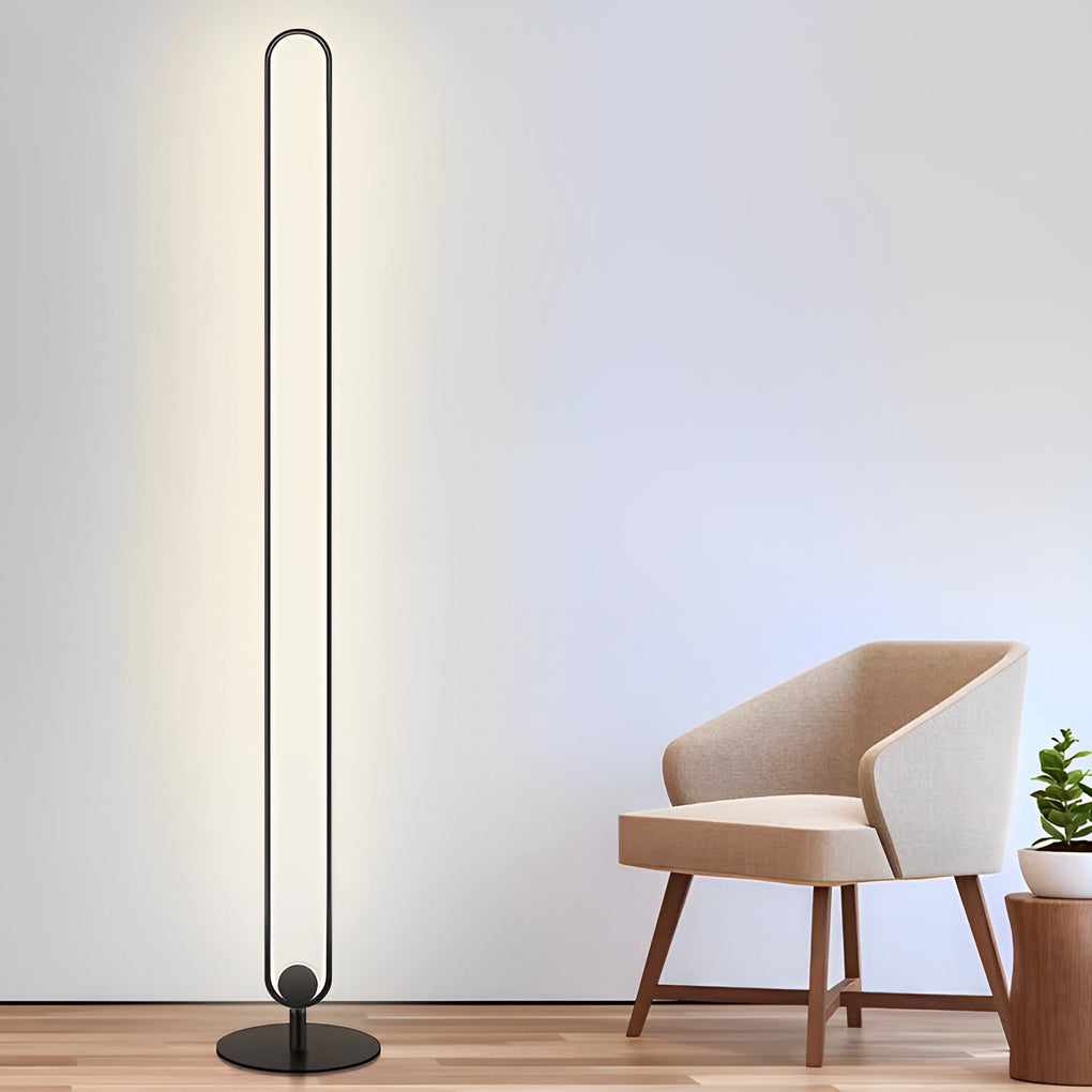 Minimalist Round Rectangular LED Nordic Floor Lamp Standing Light