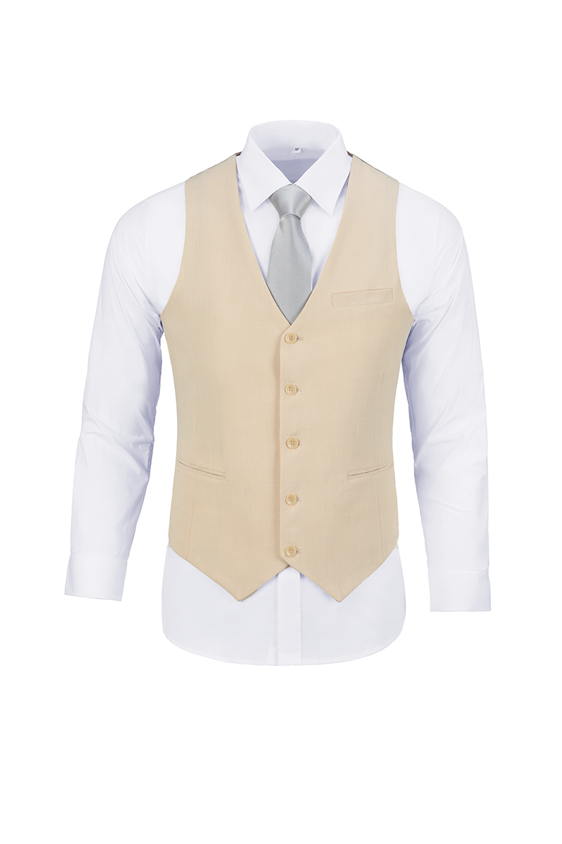 Men's Mixed Material Suit Vest