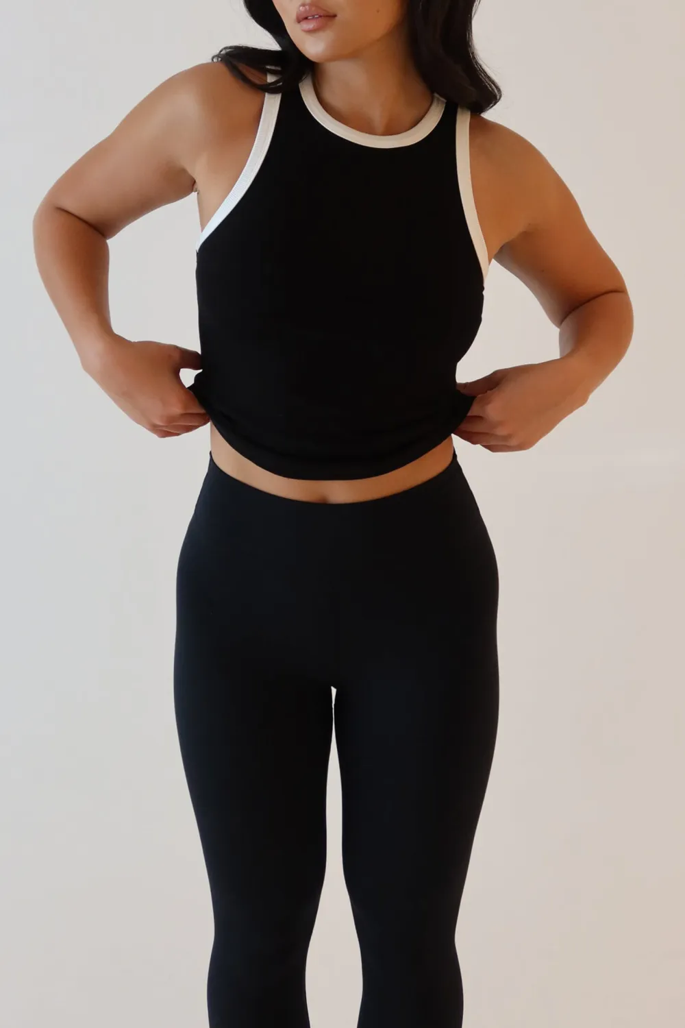 Contrast Ribbed Tank Top