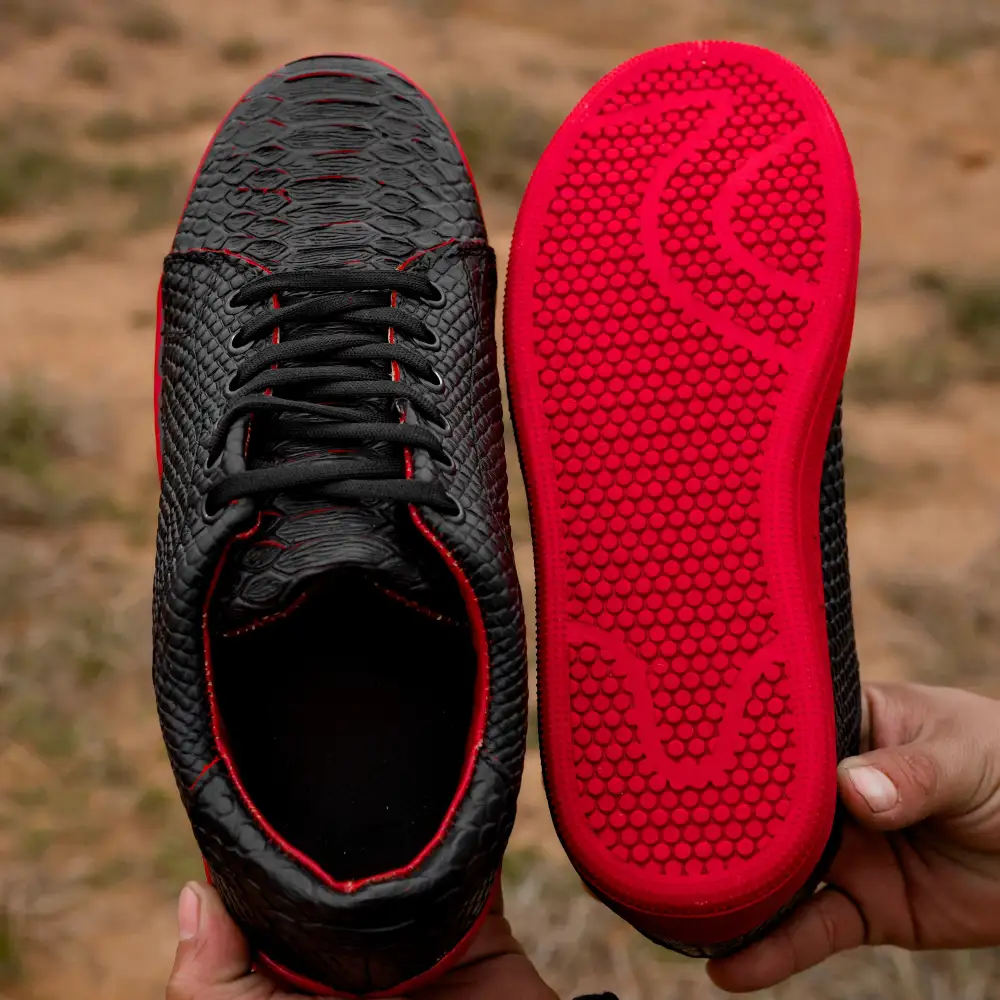 Black Cherry Python Leather Shoes