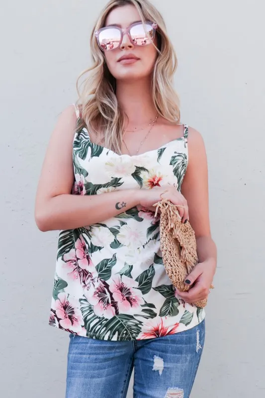 Floral Printed Casual Tank Top