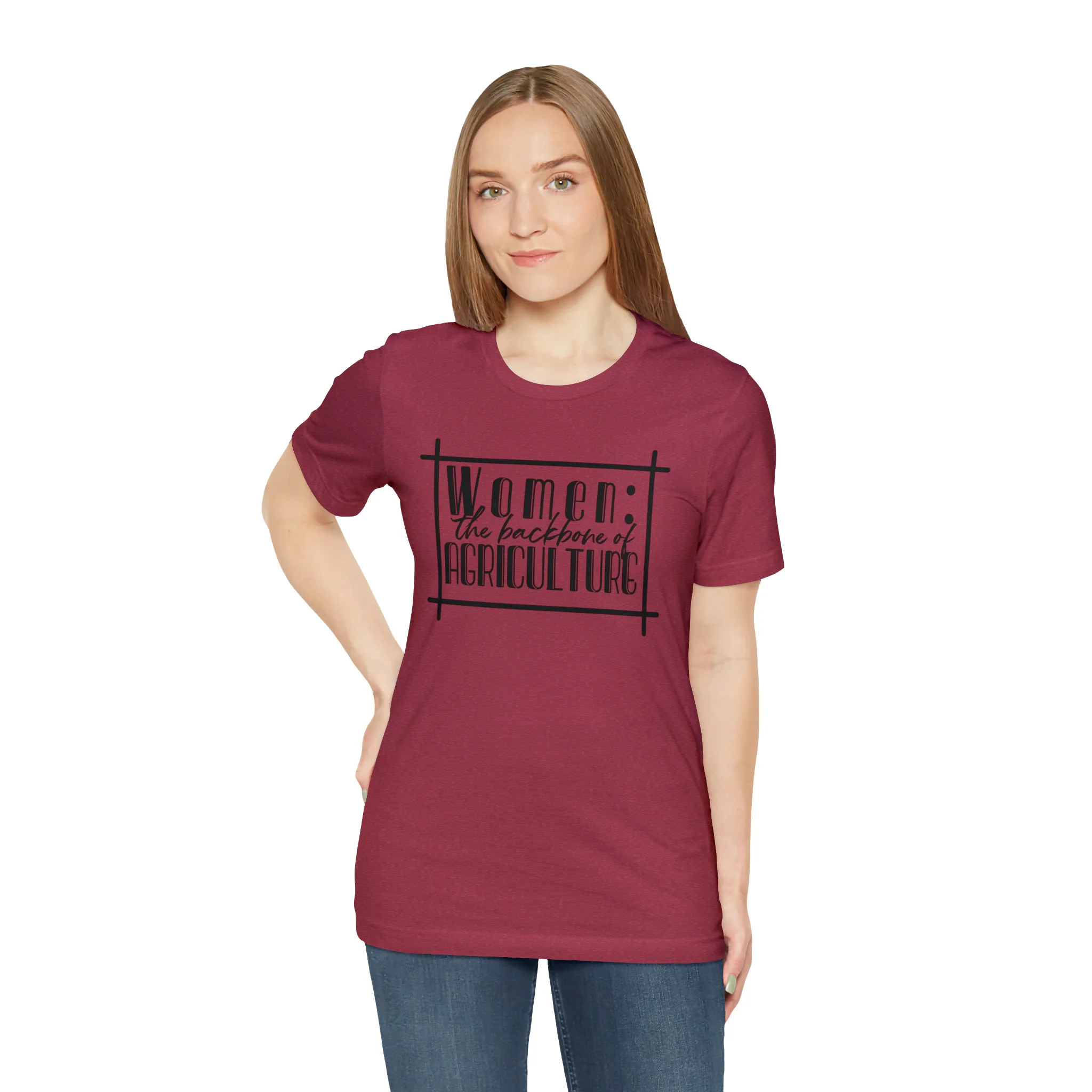 Women: The Backbone of Ag Unisex Jersey Short Sleeve Tee