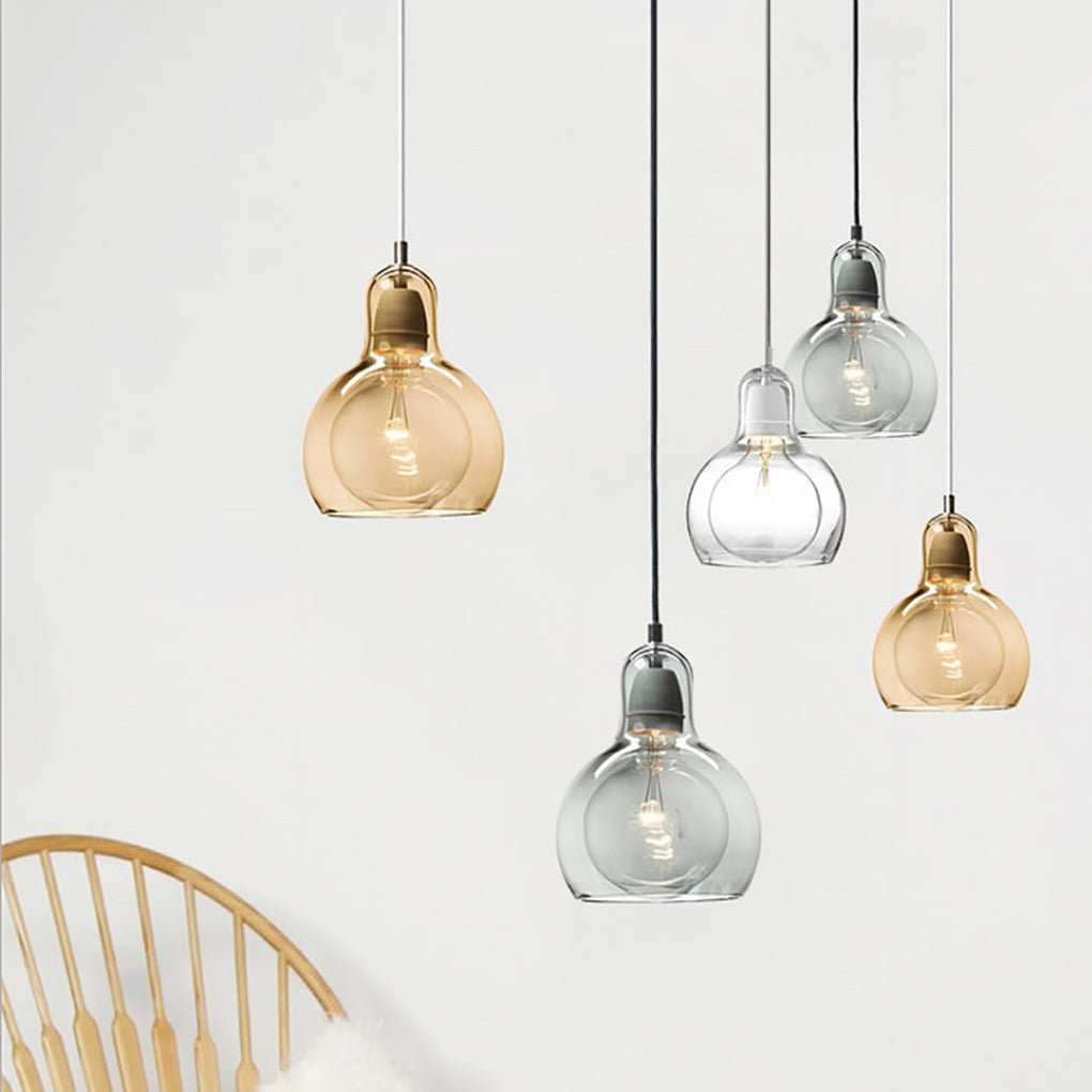 Nordic Post-modern Minimalist Glass Chandelier for Bedside Entryway Bar