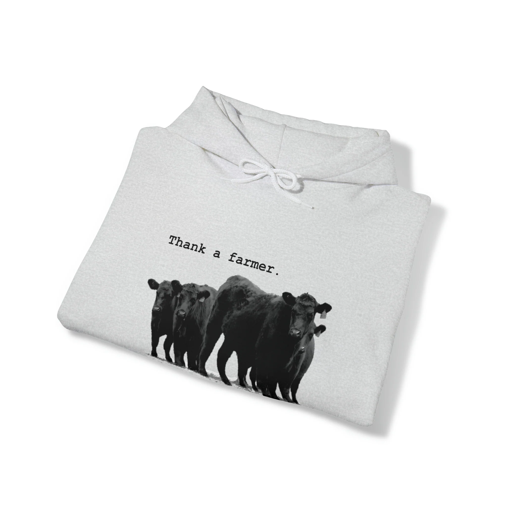 Thank a Farmer Cattle Unisex Heavy Blend? Hooded Sweatshirt