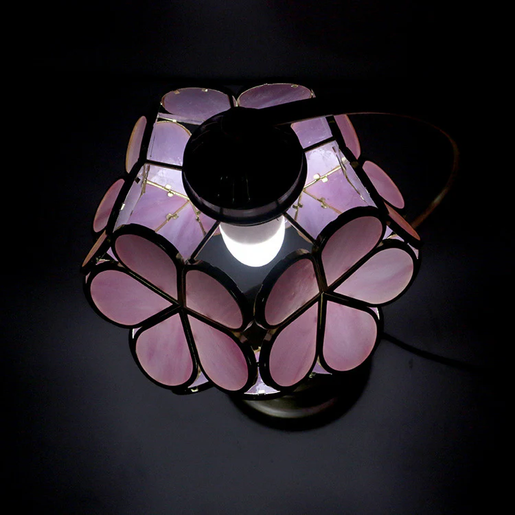 Tiffany Style Stained Glass Flower Blossom Table Lamp