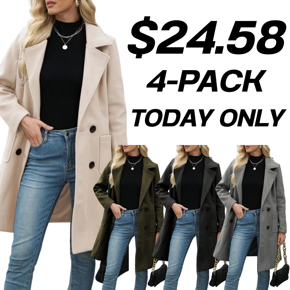 ⏰BLACK FRIDAY SPECIAL💥7-COLOR WOOL Coat🔥Last Day 95% OFF🔥