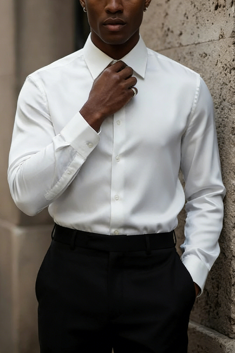 Men's Glossy Business Casual Wrinkle-resistant Shirt