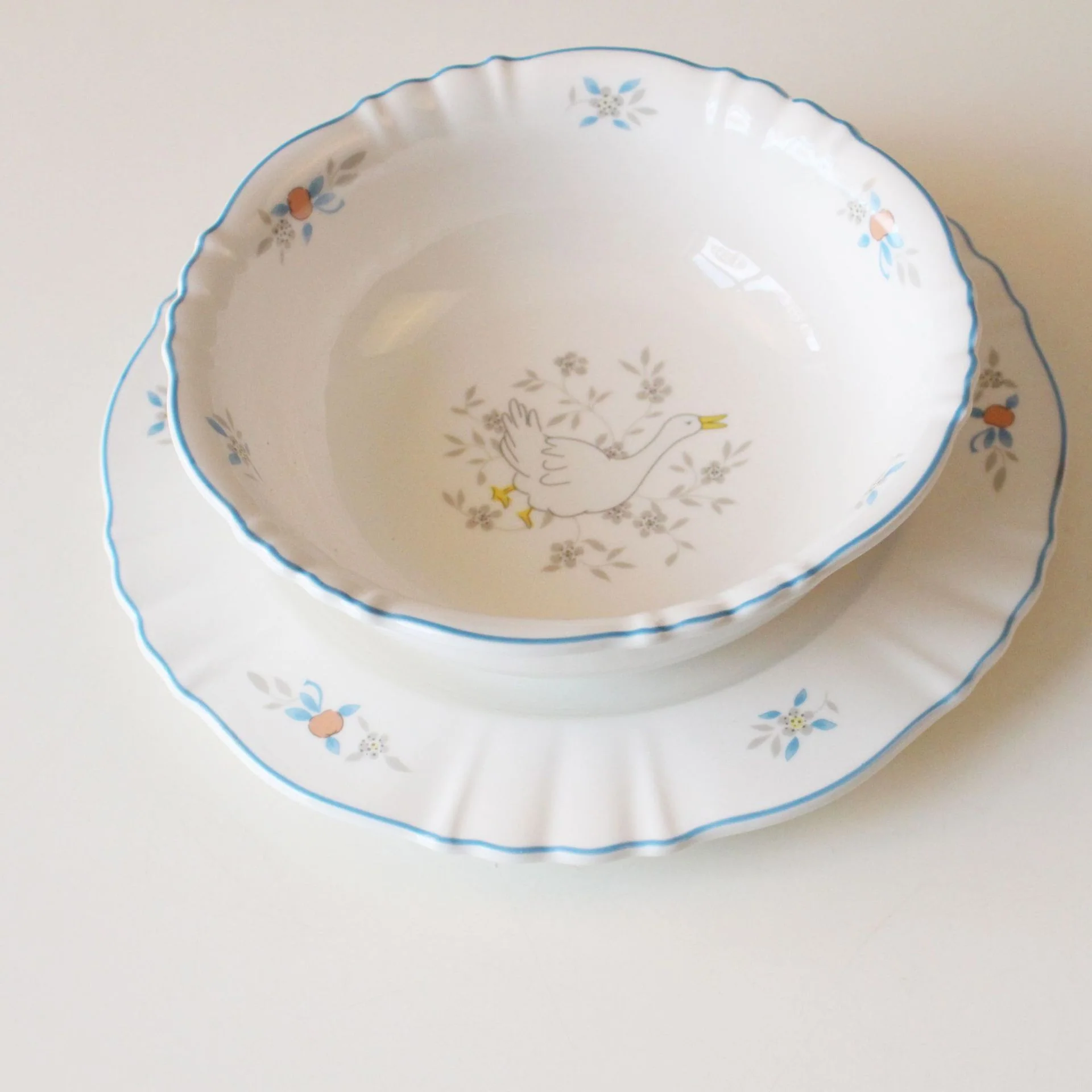 Vintage French Cygnet Dinnerware
